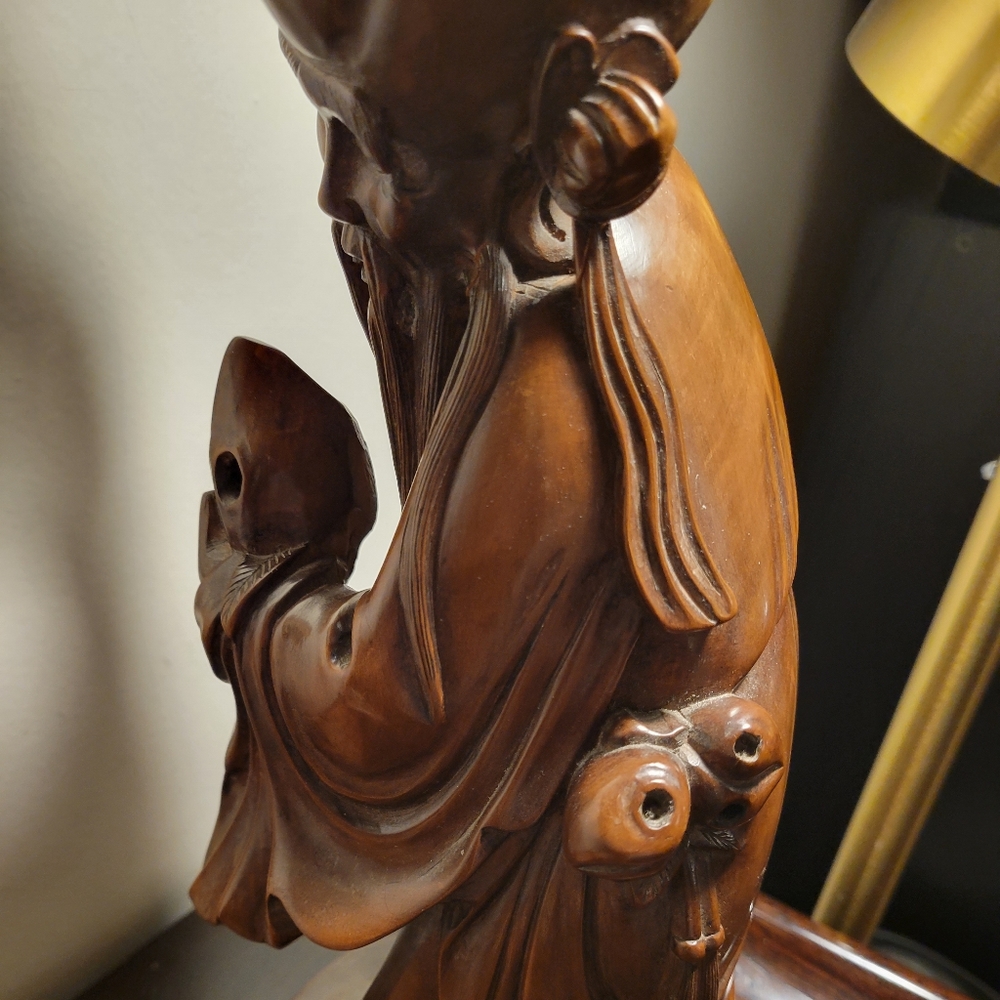 Carved Shoulao, God of Longevity - Picture 4 of 7
